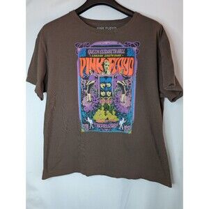 Pink Floyd Men's Shirt Size Large Brown Short Sleeve Crew Neck Graphic Tee
